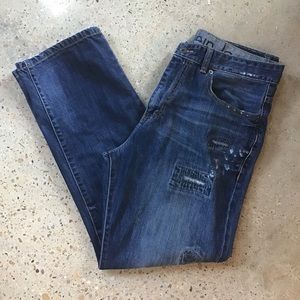 CALVIN KLEIN RELAXED STRAIGHT DISTRESSED JEANS 33